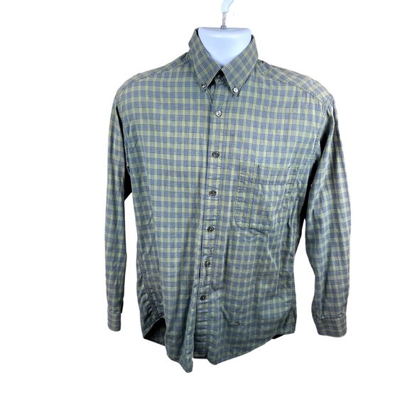 Stone Work Other - Stone Work green plaid, button-down long-sleeve shirt, size Small
